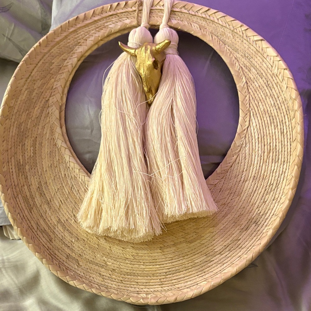 PURSE AGAVE FRINGE Woven with Gold Accent NEW from Baja Sur Mexico